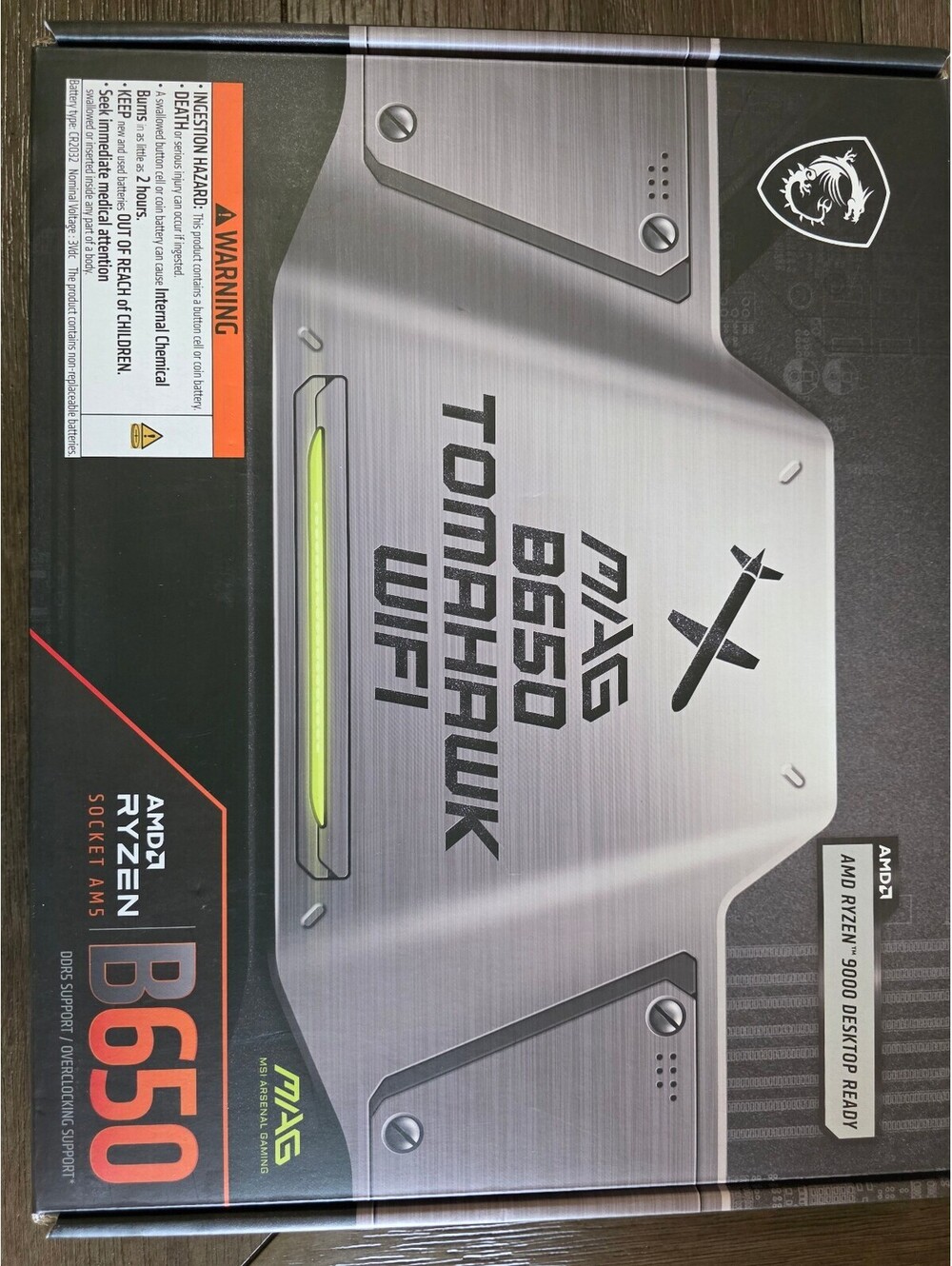 MSI MAG B650 TOMAHAWK WIFI AMD Ryzen AM5 Motherboard 9000 Desktop Ready